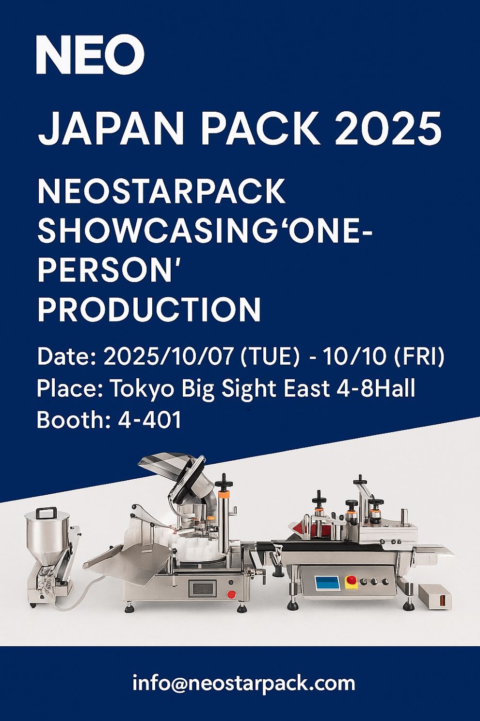 Neostarpack one-operator modular bottling line